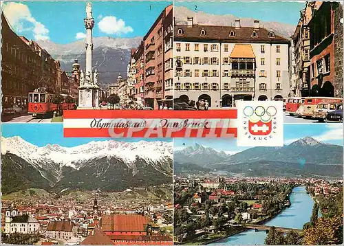 Moderne Karte Olympiastadt Innsbruck Tirol Jeux Olympiques Tramway