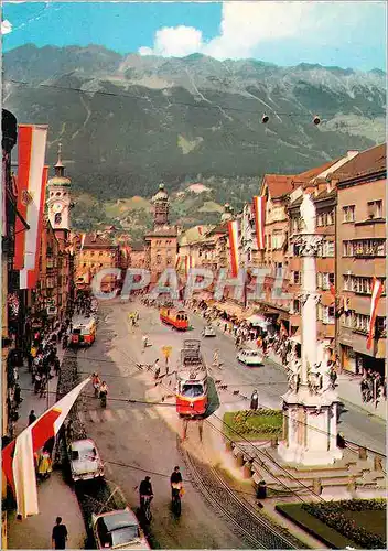 Cartes postales moderne Olympiastadt Maria Theresien StraBe Gegen die Nordkette Tramway