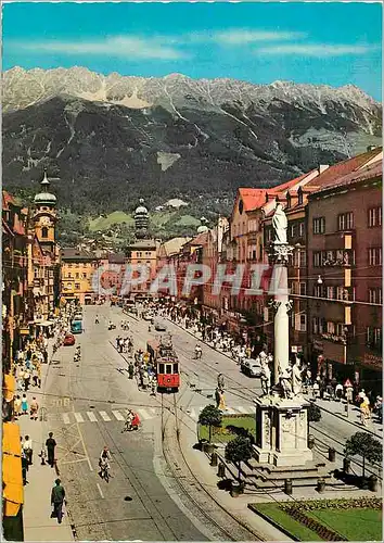 Cartes postales moderne Innsbruck Maria Theresien Strasse avec la Colonne Ste Anne