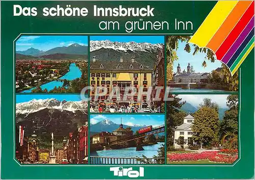 Moderne Karte Das Schone Innsbruck am Grunen Inn Un Bonjour de L'Innsbruck