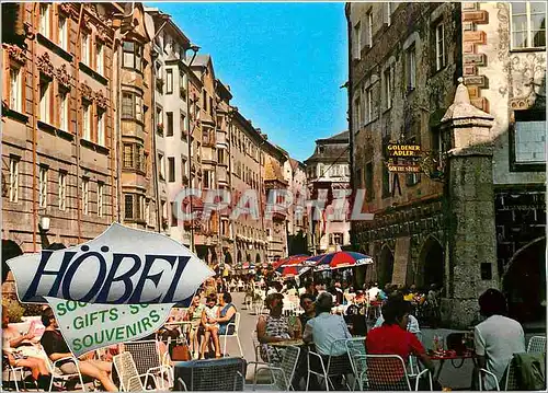 Moderne Karte Innsbruck Austria Situe au Centre de la Ville pres du Toit D'Or en face de l'Hotel Goldener Adle
