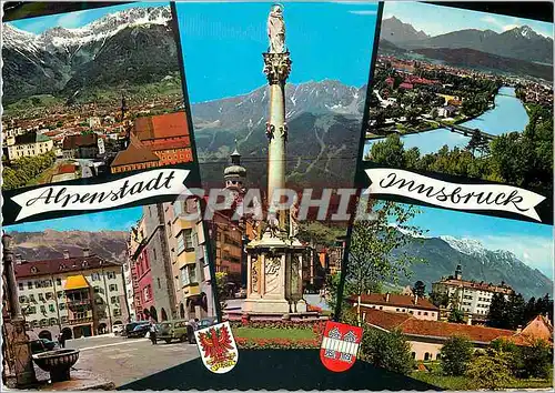 Moderne Karte Alpenstadt Innsbruck Tirol