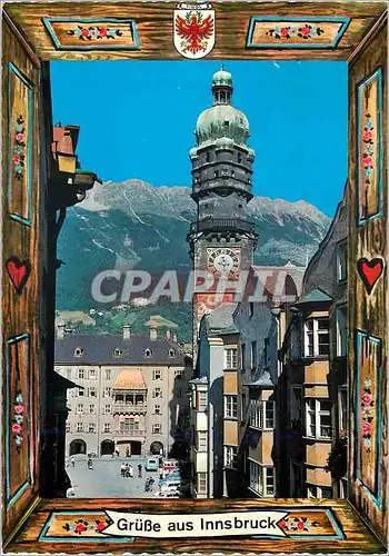 Moderne Karte Innsbruck Altstadt Tirol Stadtturm