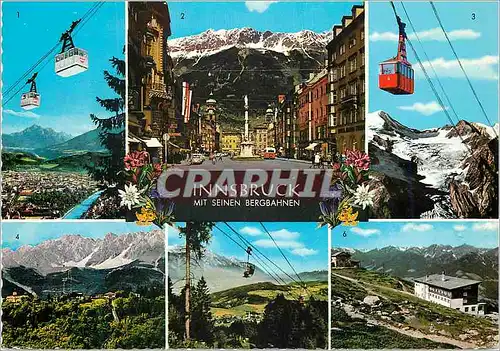 Cartes postales moderne Innsbruck Alpenstadt Mit Seinen Bergbahnen