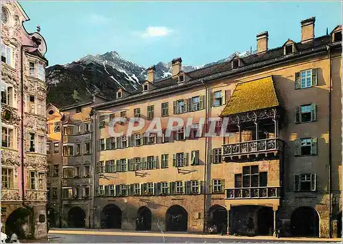 Moderne Karte Innsbruck Tirol Altstadt Goldenes Dacht Und Helblinghaus