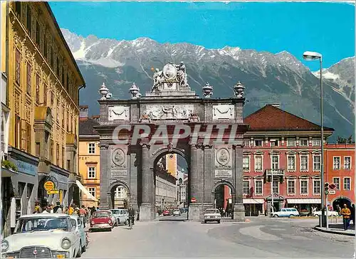 Moderne Karte Innsbruck Triumpfpforte Mit Nordkette Erbaut 1765