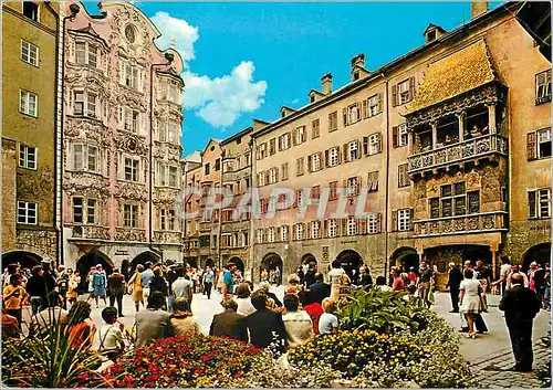 Cartes postales moderne Innsbruck Altstadt Herzog Friedrich StraBe Mit Helblinghaus Und Goldenem Dachl