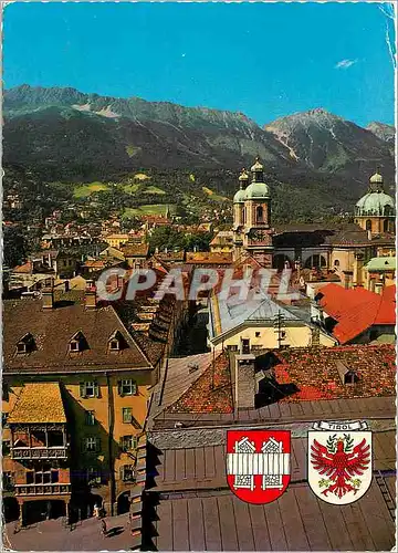 Moderne Karte Innsbruck Tirol Blick Vom Staditturm auf Goldenes Dachl Dom Zu St Jakob und Nordkette