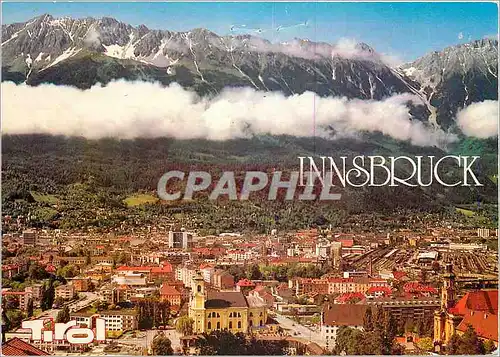 Cartes postales moderne Alpenstadt Innsbruck mit Basilika u Stift Wilten Gegen Nordkette
