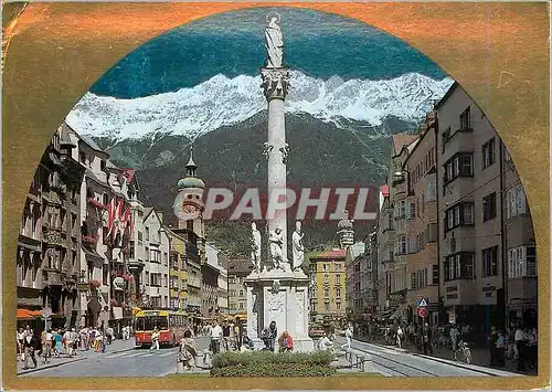 Cartes postales moderne Maria Theresien Strasse avec le Colonne Ste Anne Autobus