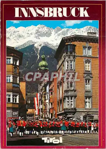 Cartes postales moderne Alpenstadt Innsbruck Tirol Stadtmusikkapelle Wilten Gegen Goldenes Dachl Und Nordkette