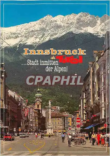 Cartes postales moderne Innsbruck Tirol Austria Rue Marie Therese Vue Sur la Vieille Ville