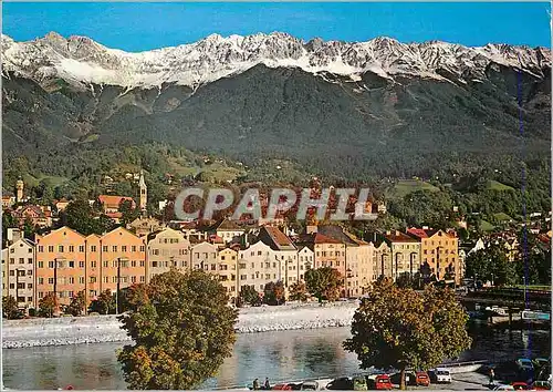 Cartes postales moderne Alpenstadt Innsbruck Malerische InnstraBe Mariahilf Blick Zur Nordkette