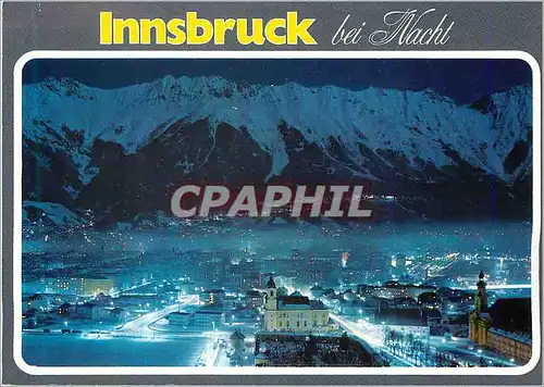 Cartes postales moderne Innsbruck Bei Nacht Vom Bergisel