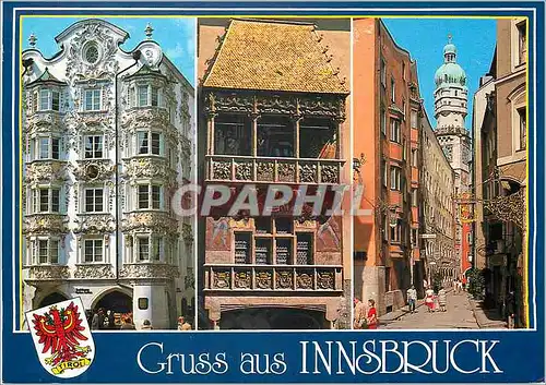 Cartes postales moderne Gruss aus Innsbruck Altstadt Helblinghaus Goldenes Dachl Stadtturm