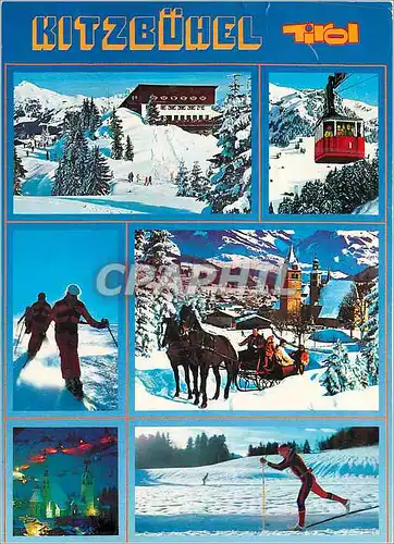 Cartes postales moderne Skiparadies Kitzbuhel Mit Den Skigabieten Tirol