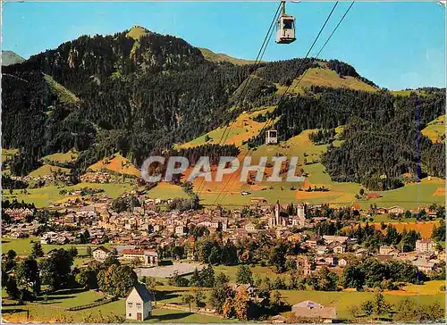 Cartes postales moderne Luftkurort Kitzbuhel Tirol Untere Sektion Der Horn Bahn Gegen Hahnenkamm