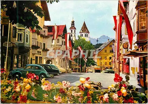 Moderne Karte Sommer und Winterkurort Kitzbuhel Tirol