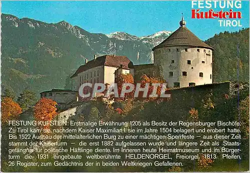 Cartes postales moderne Festung Kufstein Fremdenverkehrsstadt am inn A 6330 Kufstein 506m