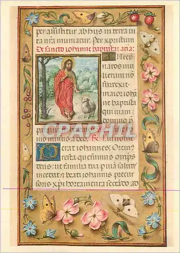 Cartes postales moderne Zierseite aus Einem Lateinischen Gebetbuch Wahrscheinkich Genter Arbeit Wien