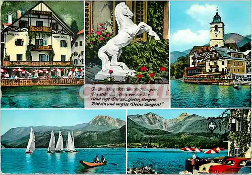 Cartes postales moderne St Wolfgang Weisses Rossl Und Musst Du Einmal Fort Von Hier Im Weissen Rossi am See