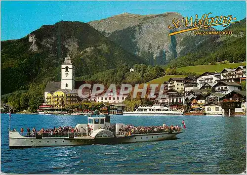 Moderne Karte Malerisches salzkammergut Wolfgang am Wolfgangsee Bateau