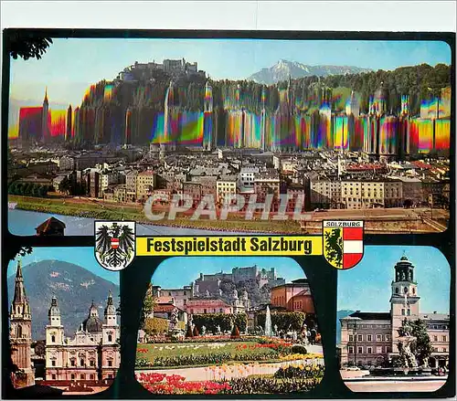 Moderne Karte The Festival City of Salzburg Austria