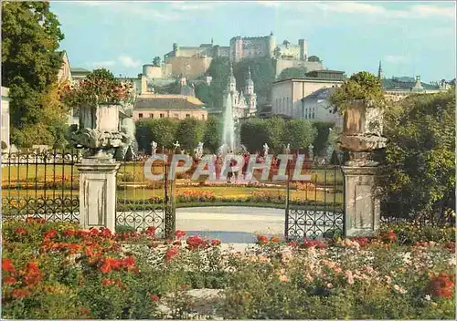 Cartes postales moderne Salzburg Mirabeligarten mit Festung