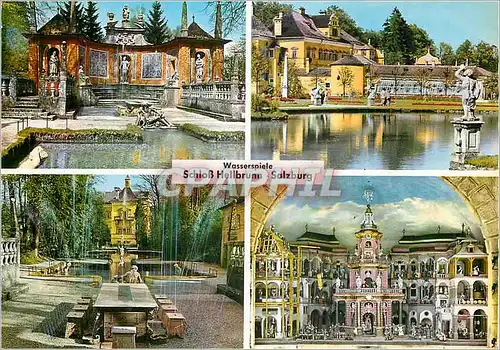 Moderne Karte Wasserspiele SchloB Hellbrunn Salzburg