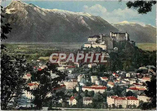 Moderne Karte Salzburg mit dem Untersberg