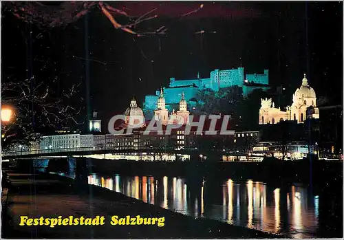Cartes postales moderne Festspielstadt Salzburg Salzburg de Nuit