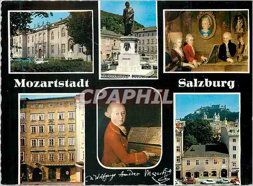 Cartes postales moderne Mozartstadt Salzburg La ville de Mozart