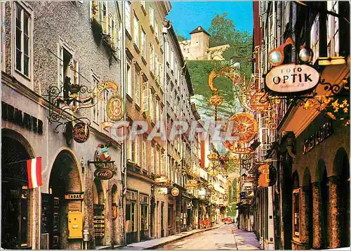 Moderne Karte The Festival City of Salzburg Old Town Getreidegasse