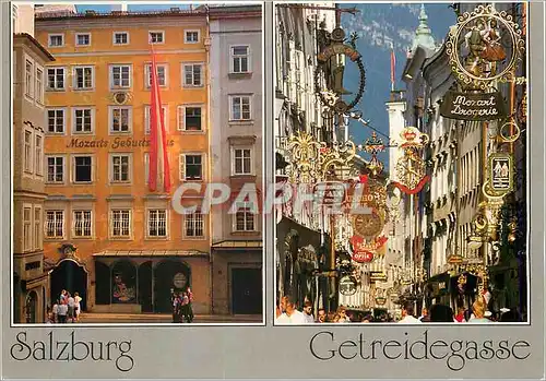 Cartes postales moderne Salzburg Getreidegasse Mozarts Geburtshaus