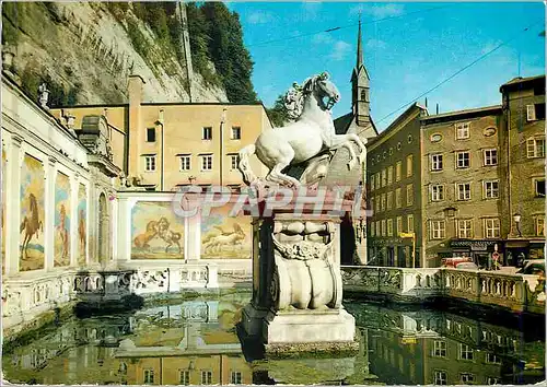 Moderne Karte Festspielstadt Salzburg Pferdeschwemme Gegen St Blasius Kirche