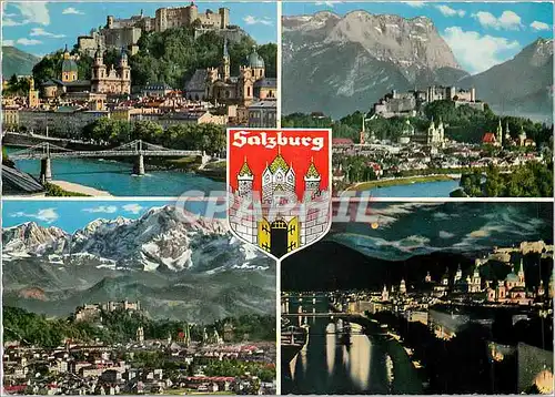 Cartes postales moderne Salzburg Dilder Oben Altstadt Und Salzachgegen PaB Lueg Tennengebirge