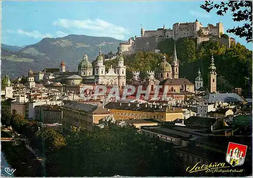 Moderne Karte Salzburg Altstadt und Hohensalzburg