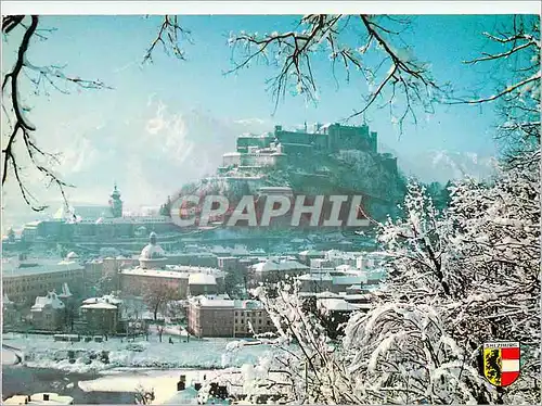Cartes postales moderne Salzbourg the City of Mozart View to the Fortress Hohensalzburg and the Untersberg