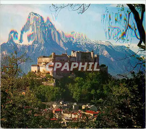 Cartes postales Salzburg Austria The Fortress of Hohensalzburg With the Untersberg