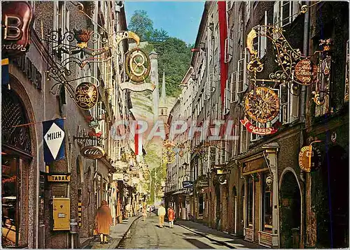 Ansichtskarte AK Getreidegasse (Rue des Grains)) avec ses Vieilles Enseignes