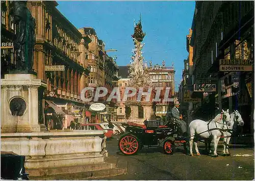 Moderne Karte Vienne Am Graben (avec Fiacre)