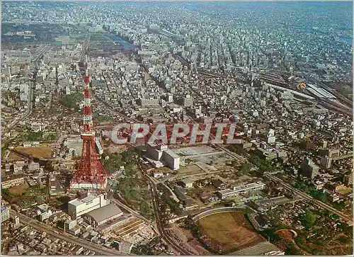 Moderne Karte Aerial View of Tokyo