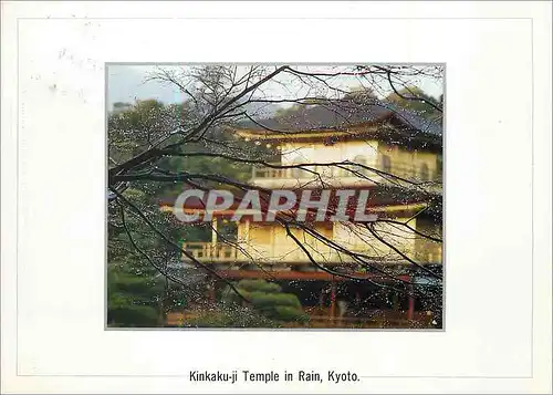 Cartes postales moderne Kinkakuji Temple in Rain Kyoto