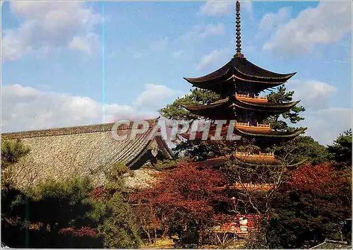 Moderne Karte The Five Storied Pagoda The Senjokaku or the Hall of Thousand Mats