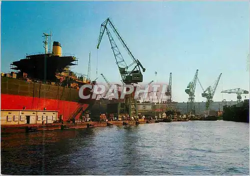 Cartes postales moderne New of Shipbuilding Yard Kobe Bateau