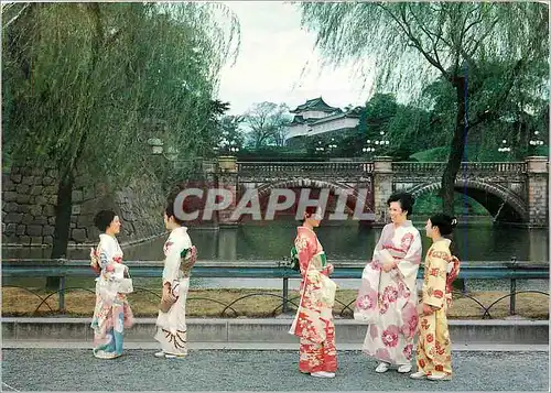 Moderne Karte Nijyubashi (Double Bridge) Indispensable Visiting Point Point for Every Japanese Palais Imperial