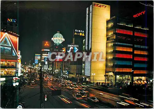 Cartes postales moderne Ginza at Night Calle de Ginza Tokyo Sony