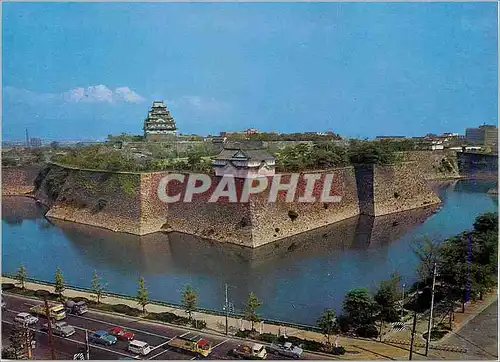 Moderne Karte The Long Wall Stones and the Moat OSaka Castle