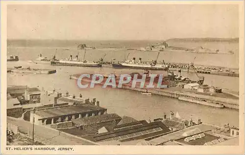 Ansichtskarte AK St Helier's Harbour Jersey Bateaux