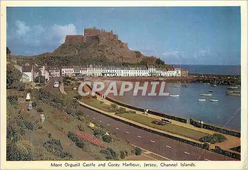 Cartes postales moderne Mont Orgueil Castle and Gorey Harbour Channel Islands Jersey